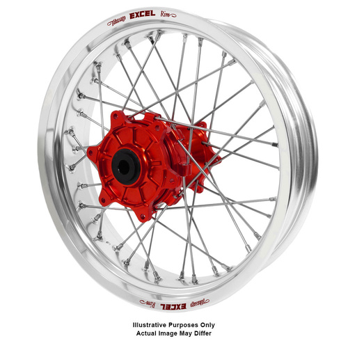 Honda Africa Twin CRF1000L Adventure Haan Red Hubs / Excel Silver Rims Rear Wheel