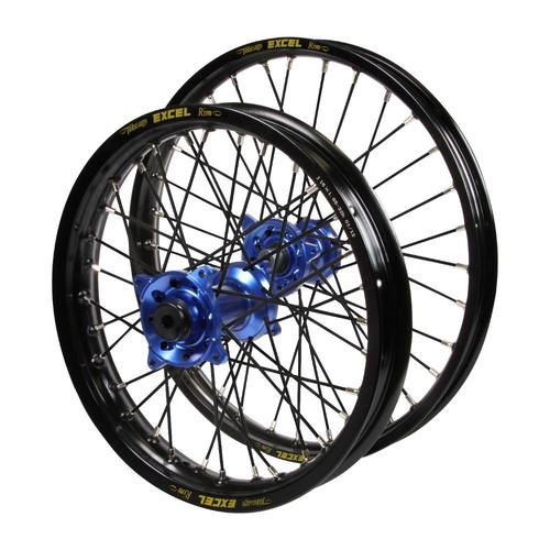 Gas Gas Haan Blue Hubs / Excel JNR Black Rims / Black Spokes Wheel Set