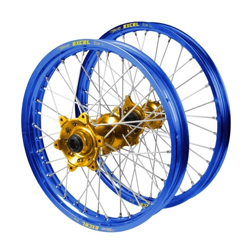 Husaberg Haan Gold Hubs / Excel Blue Rims Wheel Set