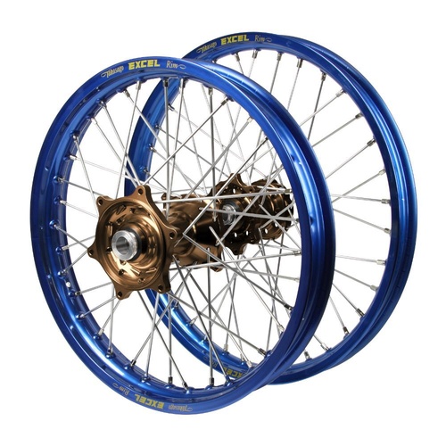 Husqvarna Haan Magnesium Hubs / Excel Blue Rims Wheel Set