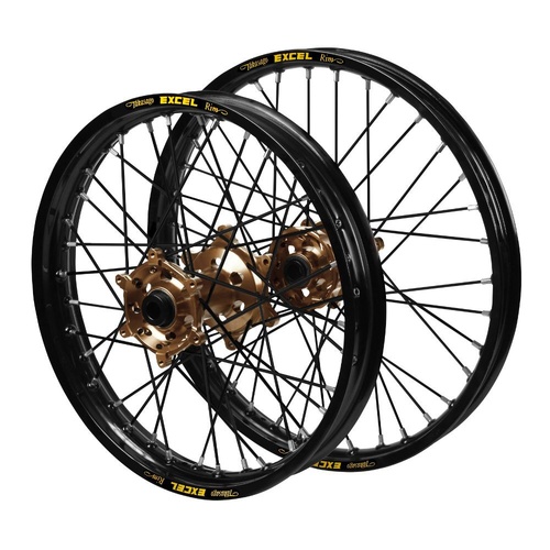 Husqvarna Haan Magnesium Hubs / Excel Black Rims / Black Spokes Wheel Set