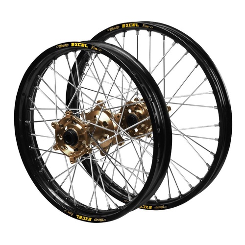 Gas Gas Haan Magnesium Hubs / Excel Black Rims Wheel Set