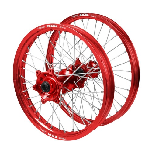 Husqvarna Haan Red Hubs / Excel Red Rims Wheel Set