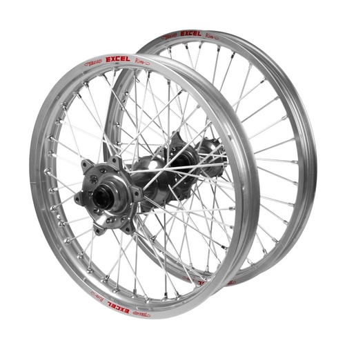 Husqvarna Haan Titanium Hubs / Excel Silver Rims Wheel Set