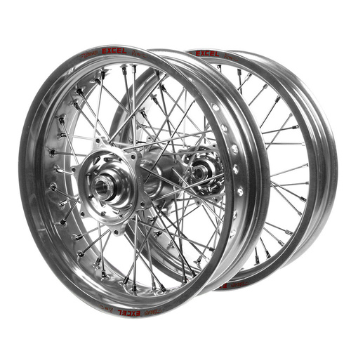 Gas Gas Haan Silver Hubs / Excel Silver Rims Supermotard Wheel Set