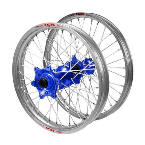 KTM Adventure Haan Blue Hubs / Excel Silver Rims Wheel Set