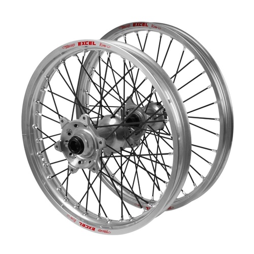 Fantic Haan Silver Hubs / Excel Silver Rims / Black Spokes Wheel Set