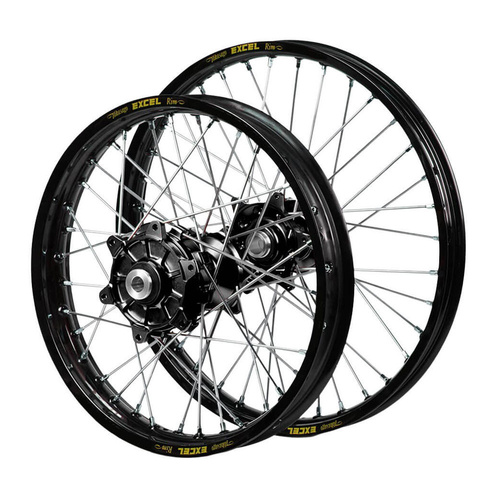 Fantic Haan Cush Drive Black Hubs / Excel Black Rims Wheel Set