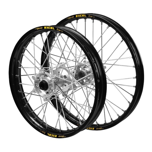 Fantic Haan Silver Hubs / Excel Black Rims Wheel Set