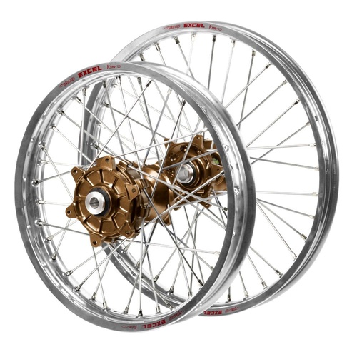 Fantic Haan Cush Drive Magnesium Hubs / Excel Silver Rims Wheel Set
