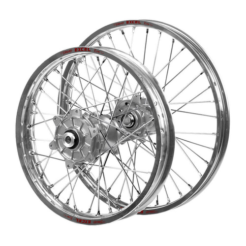 Fantic Haan Cush Drive Silver Hubs / Excel Silver Rims Wheel Set