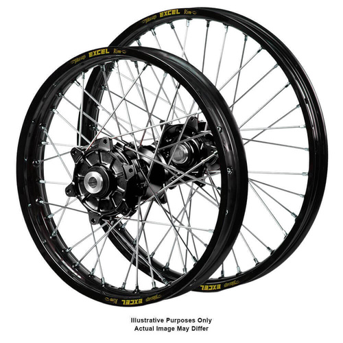 BMW Adventure Haan Black Hubs / Excel Black Rims Wheel Set