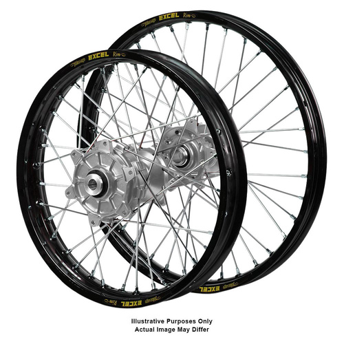 BMW Adventure Haan Silver Hubs / Excel Black Rims Wheel Set
