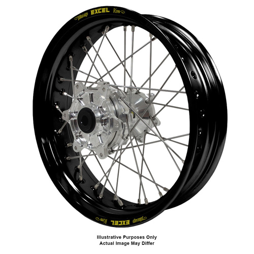 BMW F800 Adventure Haan Silver Hubs / Excel Black Rims Rear Wheel