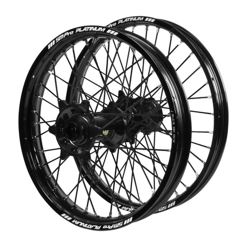 Honda Haan Black Hubs / SM Pro Platinum Black Rims / Black Spokes Wheel Set