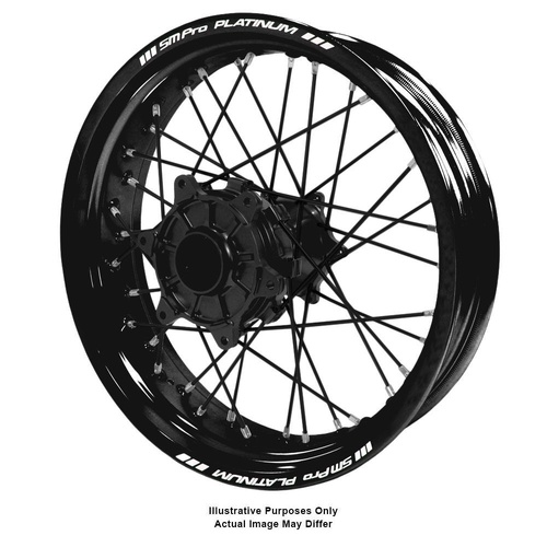 Honda Africa Twin CRF1000L Adventure Haan Black Hubs / SM Pro Platinum Black Rims / Black Spokes Rear Wheel