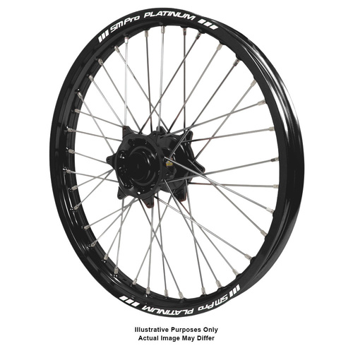 KTM 950-990 Adventure Haan Black Hubs / SM Pro Platinum Black Rims Front Wheel