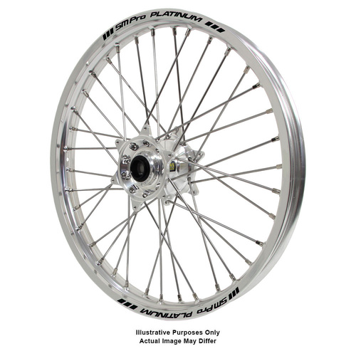 Suzuki V-Strom DL650-1000 Adventure Haan Silver Hubs / SM Pro Platinum Silver Rims Front Wheel