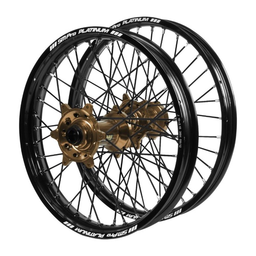 Fantic Haan Magnesium Hubs / SM Pro Platinum Black Rims / Black Spokes Wheel Set
