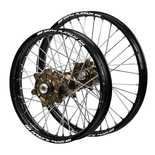 Fantic Haan Cush Drive Magnesium Hubs / SM Pro Platinum Black Rims Wheel Set