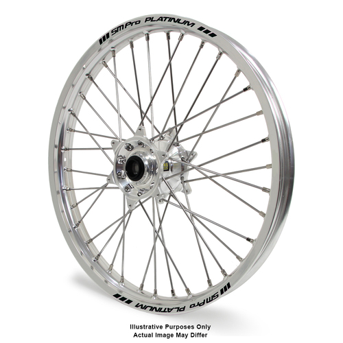 BMW F800 Adventure Silver Platinum Rims / Silver Haan Hubs Front Wheel - F800 GS 2006-On 21*1.85 