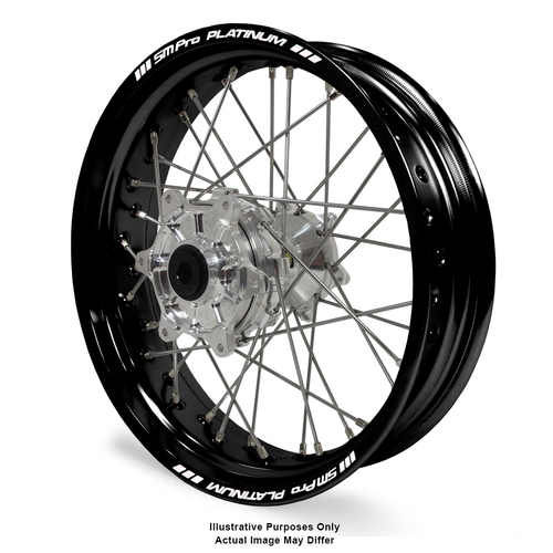 BMW F800 Adventure Black Platinum Rims / Silver Haan Hubs Rear Wheel - F800 GS 2006-On 17*4.25 OEM SIZE