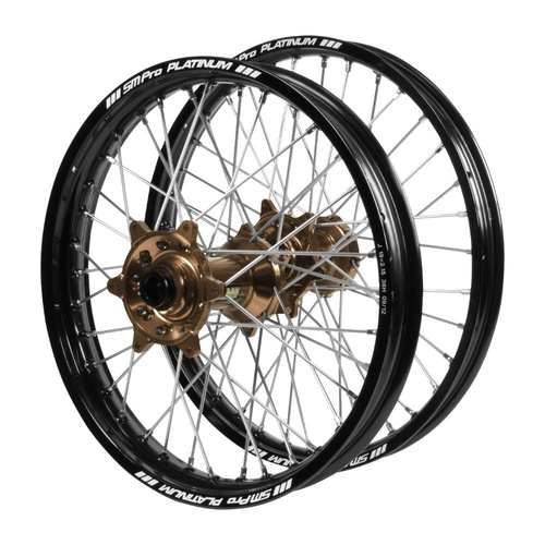 Gas Gas Haan Magnesium Hubs / SM Pro Platinum Black Rims Wheel Set