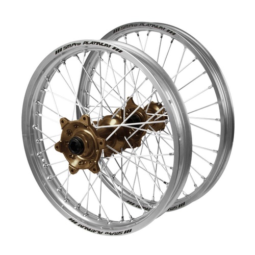 Gas Gas Haan Magnesium Hubs / SM Pro Platinum Silver Rims Wheel Set