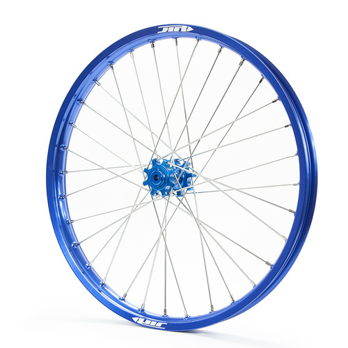 JTR Speedway Blue Rims / Blue Hubs Front Wheel