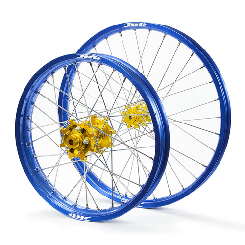 JTR Speedway Blue Rims / Gold Hubs Wheel Set