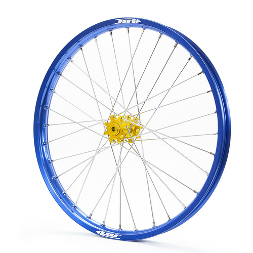 JTR Speedway Blue Rims / Gold Hubs Front Wheel