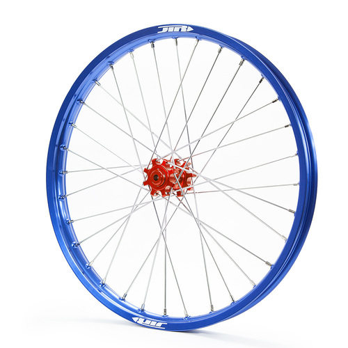 JTR Speedway Blue Rims / Red Hubs Front Wheel