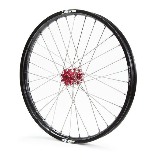 JTR Speedway Black Rims / Red Hubs Front Wheel