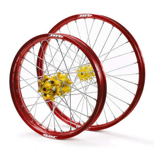 JTR Speedway Red Rims / Gold Hubs Wheel Set