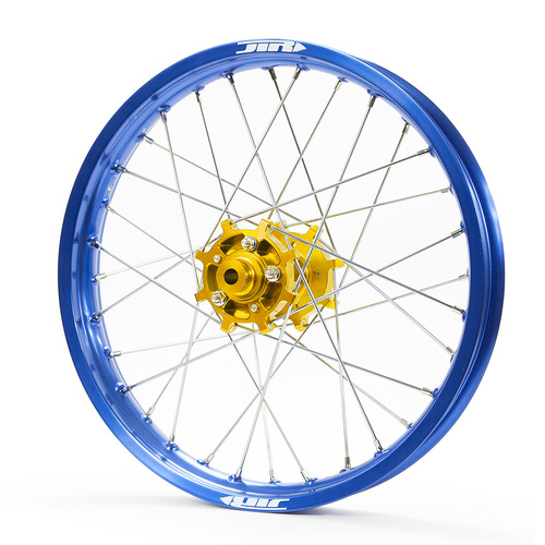 JTR Speedway Blue Rims / Gold Hubs Rear Wheel
