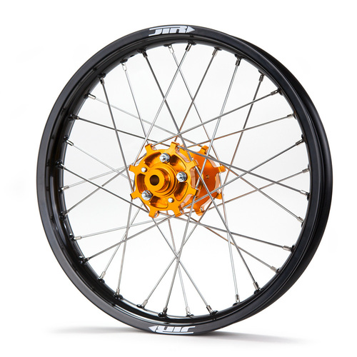 JTR Speedway Black Rims / Orange Hubs Rear Wheel