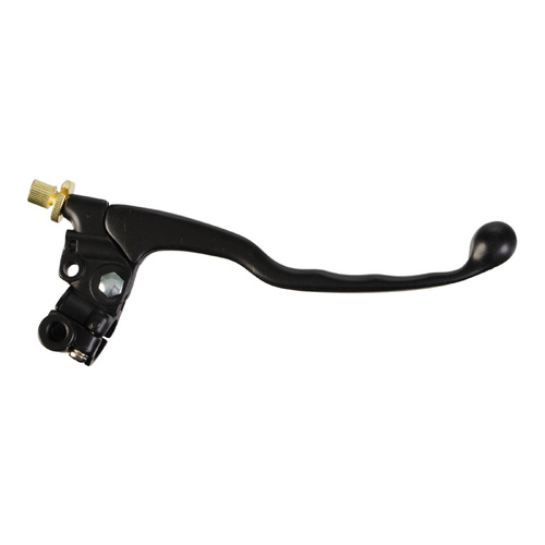 Whites Brake Lever Assembly - Black with Mirror Mount
