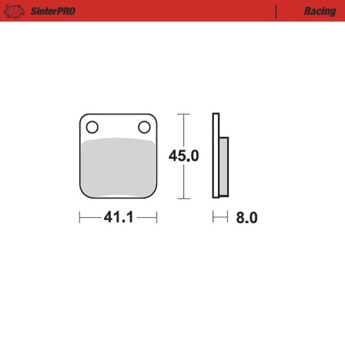 Moto-Master Suzuki SinterPro Racing Rear Brake Pads