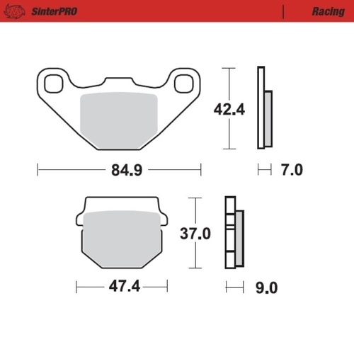 Moto-Master TM SinterPro Racing Front Brake Pads