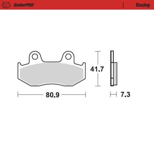 Moto-Master Honda SinterPro Racing Rear Brake Pads