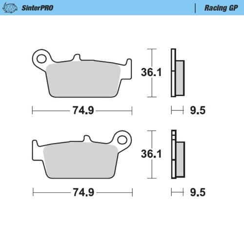 Moto-Master Gas Gas SinterPro Racing GP Rear Brake Pads