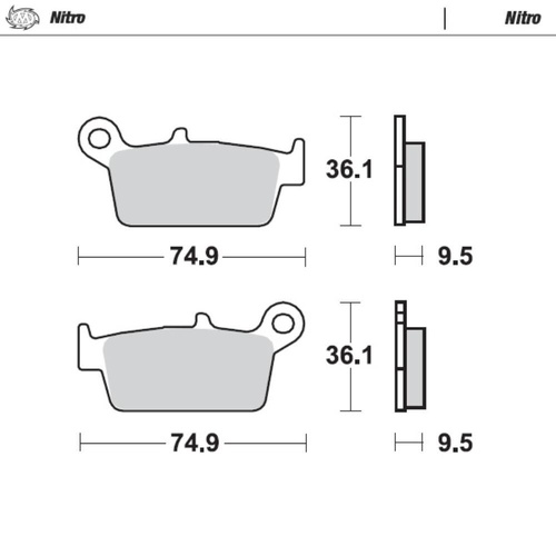Moto-Master TM Nitro Rear Brake Pads