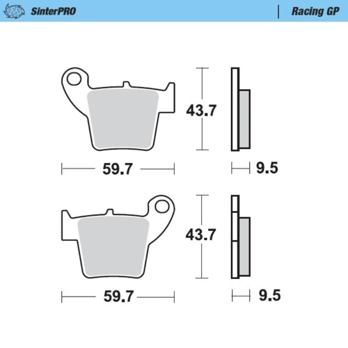 Moto-Master Honda Rear MXC Caliper (MM-210110) Brake Pads