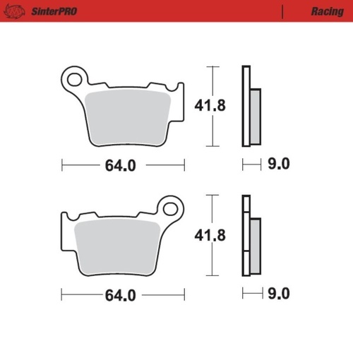 Moto-Master Triumph SinterPro Racing Rear Brake Pads