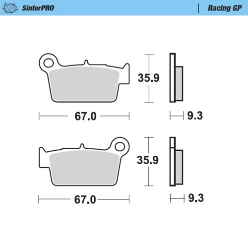 Moto-Master Rieju SinterPro Racing GP Rear Brake Pads