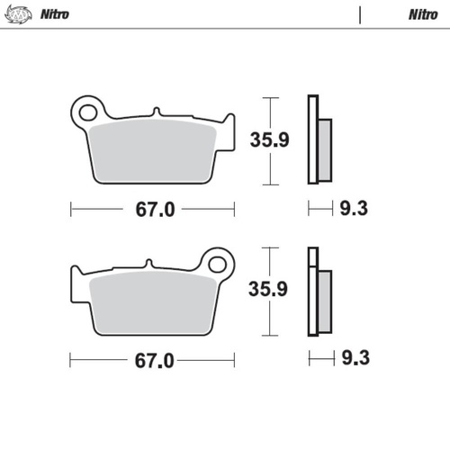 Moto-Master Rieju Nitro Rear Brake Pads