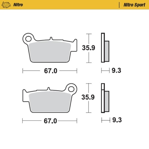 Moto-Master Aprilia Nitro Sport Rear Brake Pads