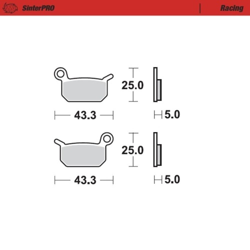 Moto-Master Cobra SinterPro Racing Rear Brake Pads