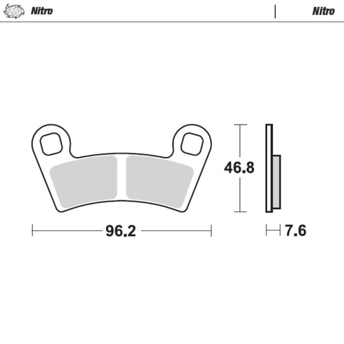 Moto-Master Polaris Nitro Right Rear Brake Pad