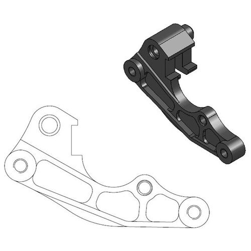 Moto-Master Honda 260mm Front Caliper Bracket